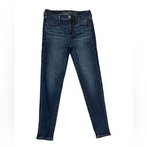 American Eagle High Rise Jegging Blue Jean - Size‎ 4 Short Skinny